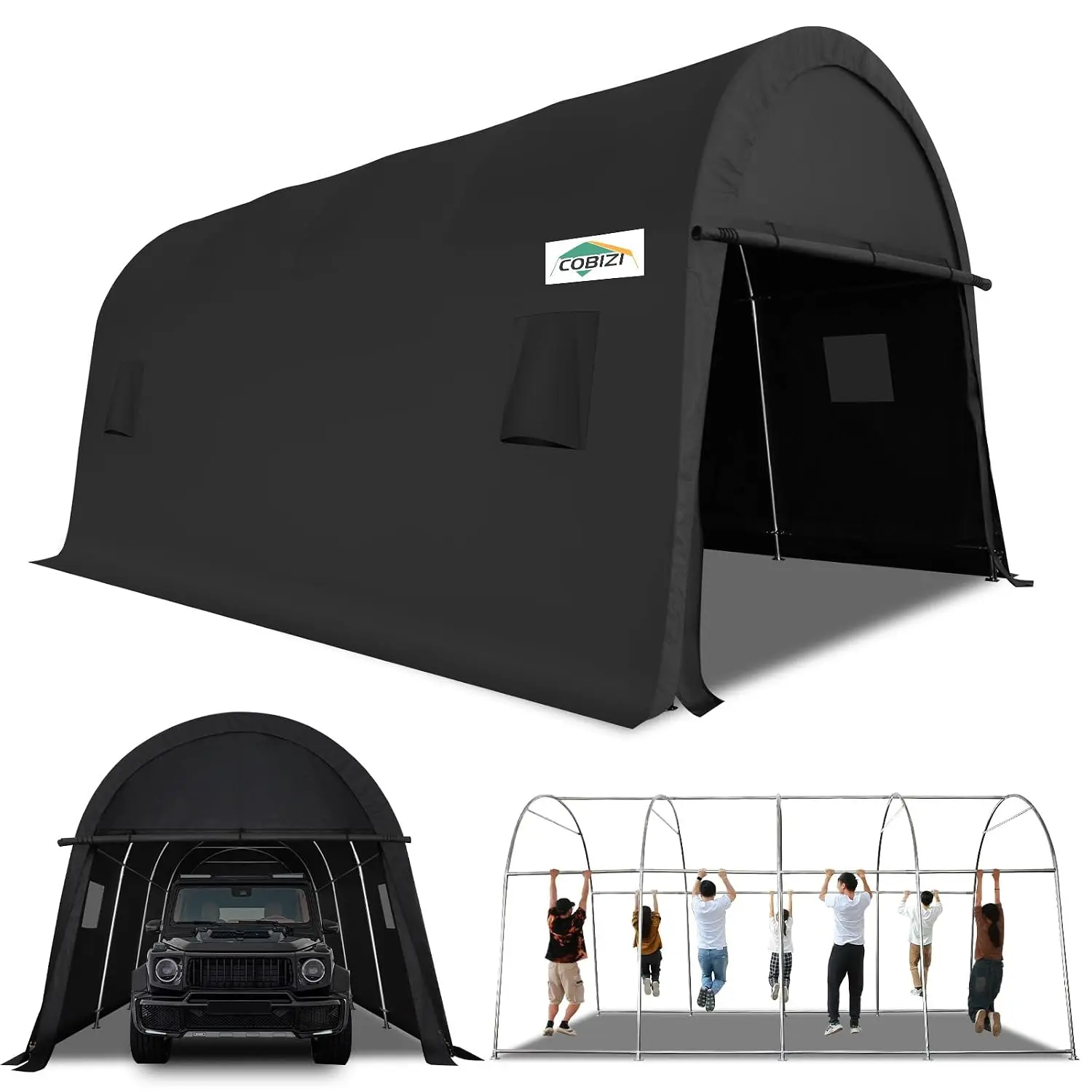 12x20 Carport Heavy Duty Portable Garage Steel Storage Shed, Customized
