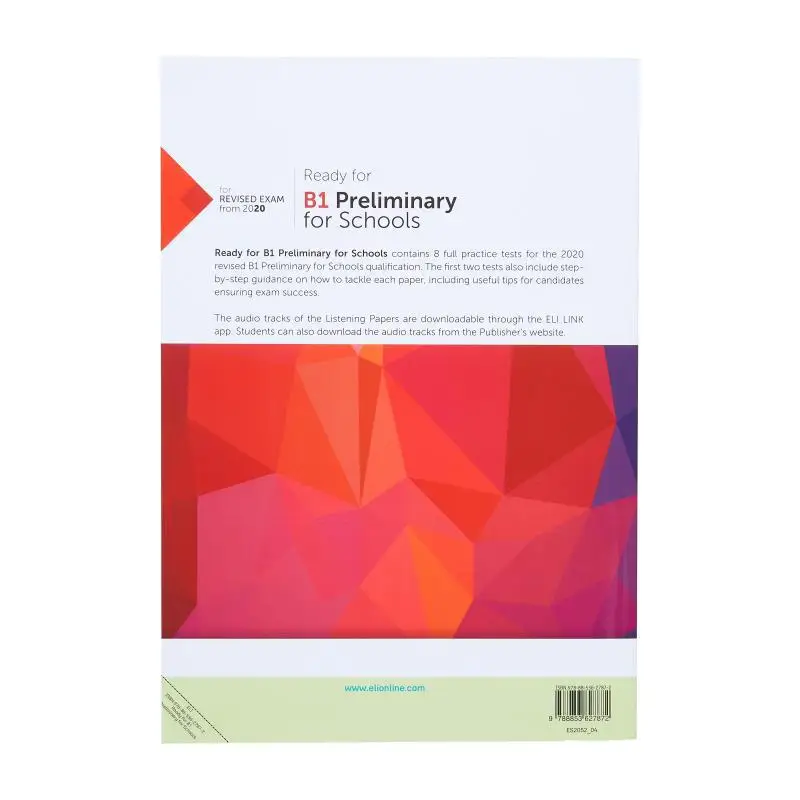 학교 연습 시험을 위한 B1 예비 시험 준비 완료 다운로드 가능한 오디오 트랙 및 정답 키 포함 9788853627872