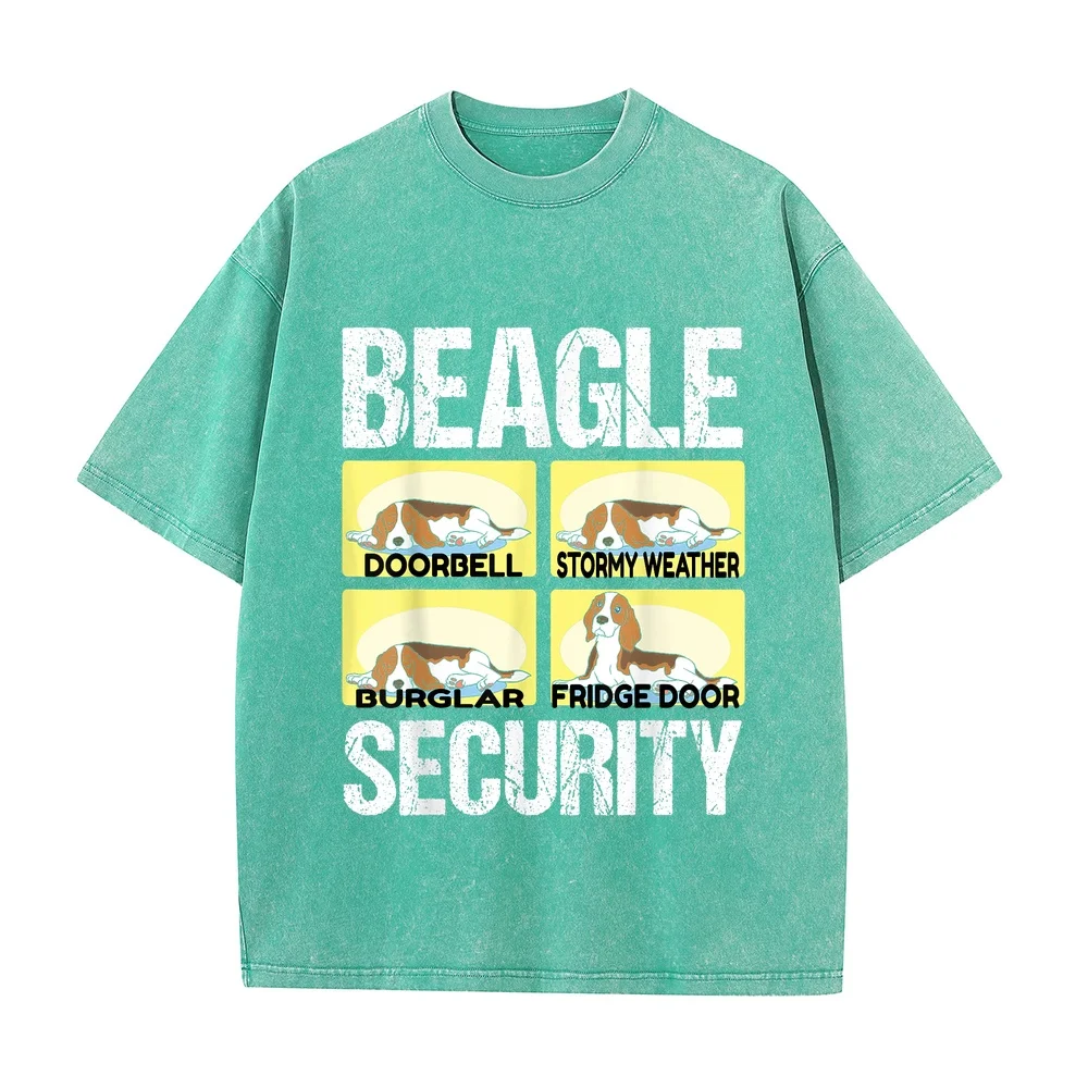 Funny Beagle T-Shirt Security Shirt Men Haikyuu Camisas De Hombre Daily Round Neck Street Wear Graphic Tee Dog Lover Cotton T
