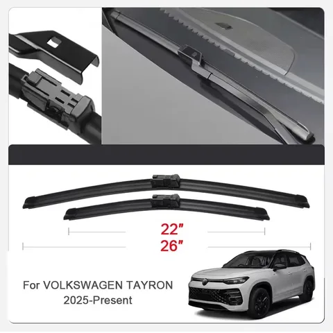 2 шт. щетки стеклоочистителя для Volkswagen TIGUAN, TERAMONT, TAOS, TAYRON, передние, двойные резиновые, аксессуары для автомобиля
