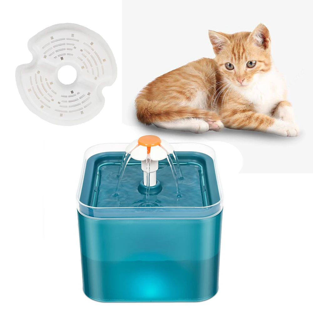 

With LED Lighting Cat Drinking Fountain for Clean Water Pet Water Dispenser with Recirculate Filtring USB Charging Automatic