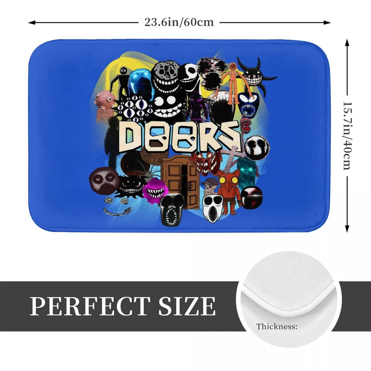 Doors Entities New Doors Game Update  Anti-slip Doormat Floor Mat Antiwear Carpet Rug for Kitchen Entrance Home Bedroom Footpad