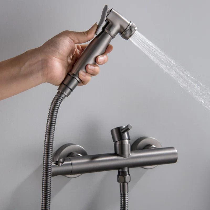 Bathroom Handheld Nozzle Gray Boat Faucet Faucet Set Kitchen Washing Faucet Bathroom Accessories