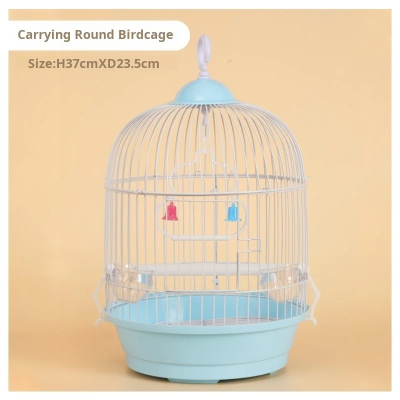 Parrot Handheld Portable Takeaway Cage Budgerigar Cage Round Ornamental Takeaway Cage