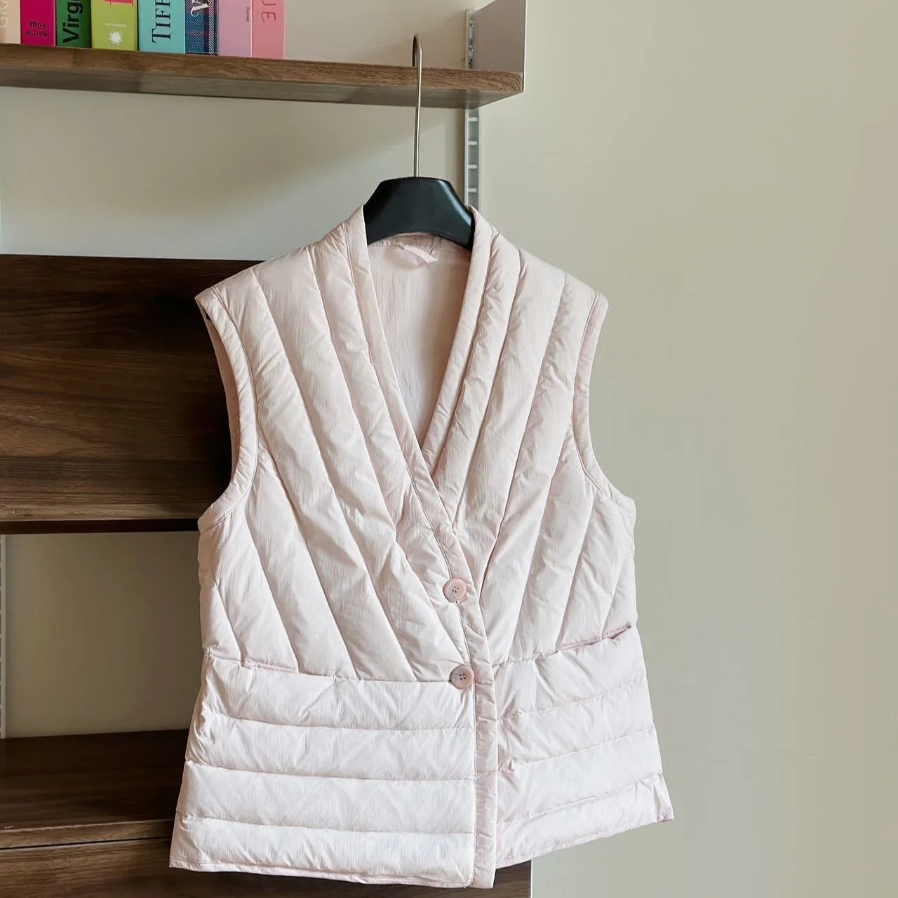White Duck Down Women's Jacket V Neck Down Vest Women Quilted Lightweight Padded Vest 2026 Autumn Winter Korean Fashion Clothes