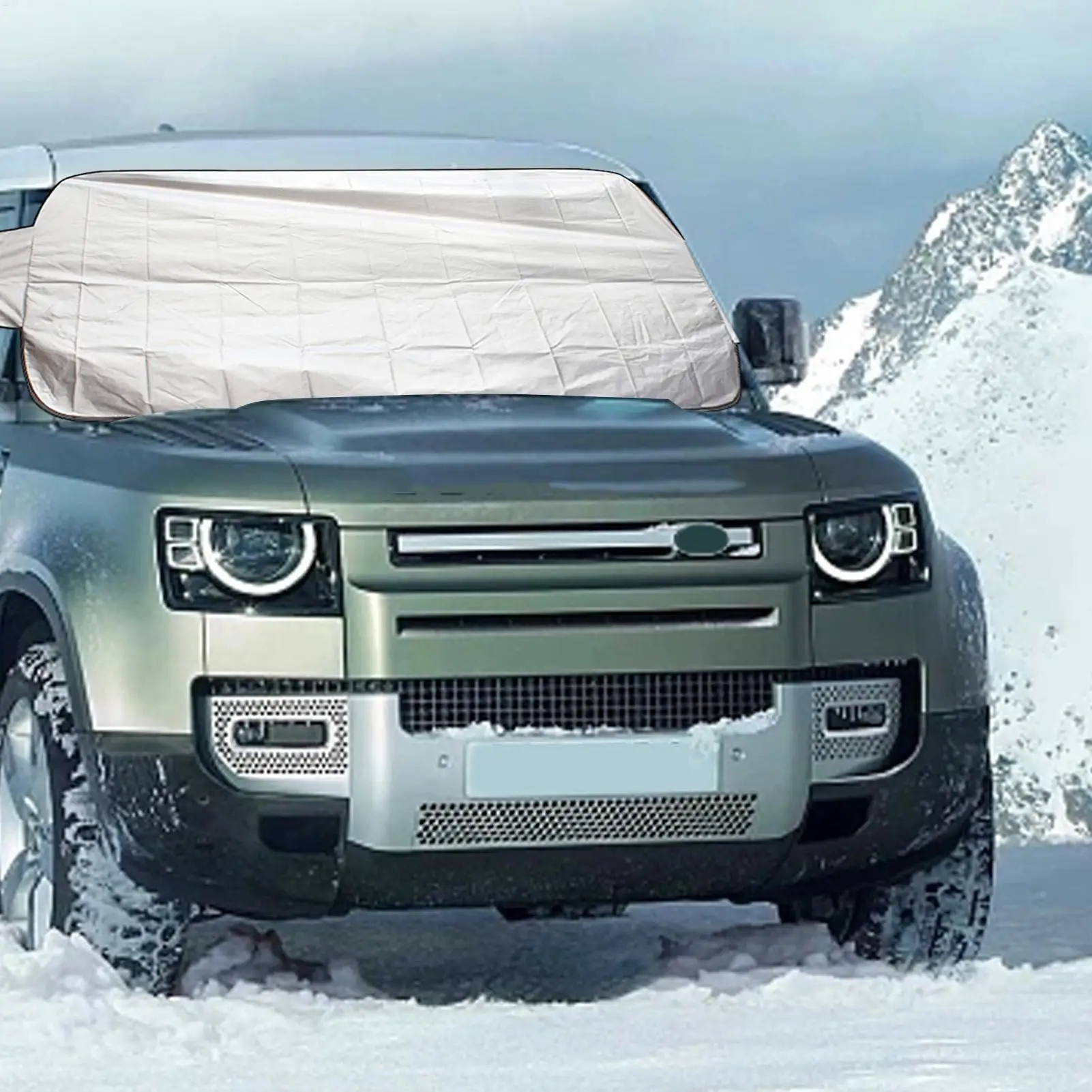 winter outdoor car Windshield snow shield Windproof Car sunshade Frost Cover silver-coated fabric windshield snow guard cover
