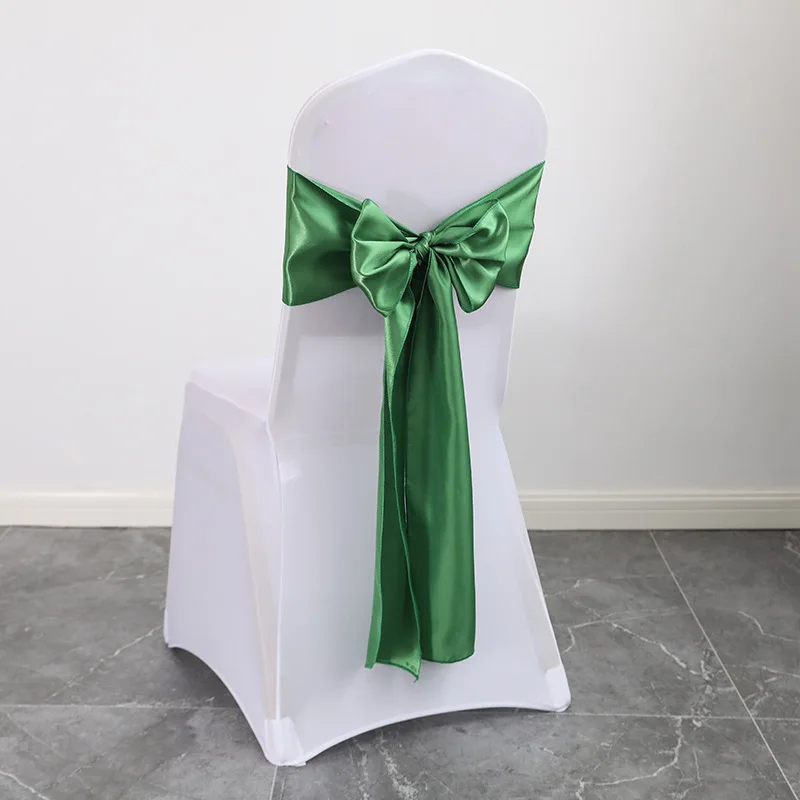 Wedding Decoration Chair Satin Sash Bow Tie Self-Tie 10 Pieces Per Lot Plain Solid Colour Birthday Party Festival Hotel Holiday