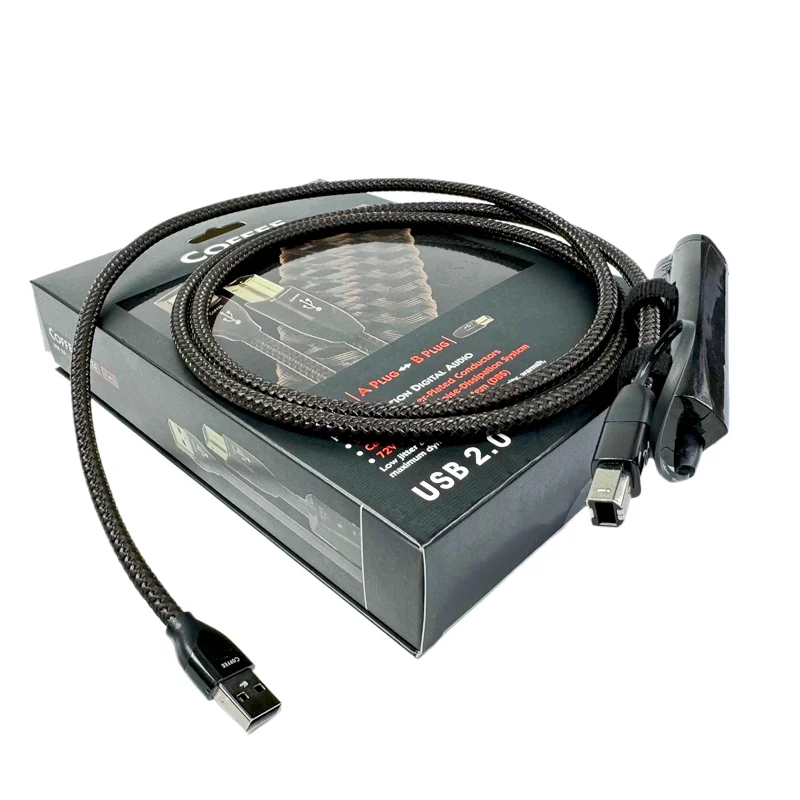 Hi-end Koffie USB Kabel A Naar B USB 2.0 Audio Kabel 10% Zilver USB Datalijn DAC Decoder Geluidskaart kabel