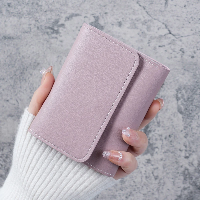 Three Fold Short Clip Wallet Women Short Wallet Multi-card Bag Mini Pouch Fashion Female Wallet Credit Card Lady Coin Purses