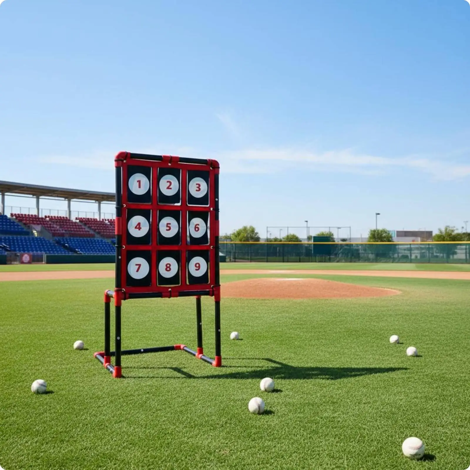 9 Pocket Pitcher Training Equipment Indoor Outdoor Use Pitcher Training Frame