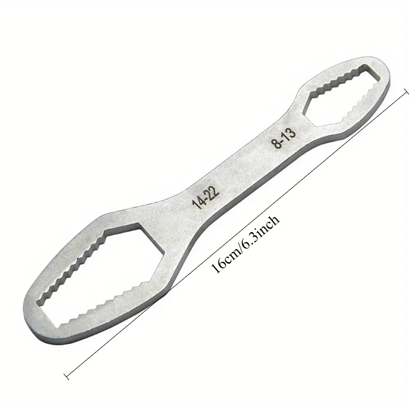 

8 to 22 Silvery Multifunctional Double End Box Wrench Hexagon Double End Solid Wrench Screw and Nut Tool with Various Diameters