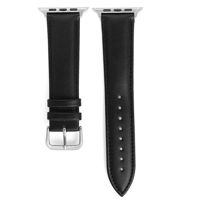 Мягкий кожаный ремешок из воловьей кожи для Apple Watch Ultra 2 Band S10 46 мм 42 мм 45 мм 40 мм 41 мм 44 мм Ремешок для iWatch Series 9 8 7 6 SE 5 4