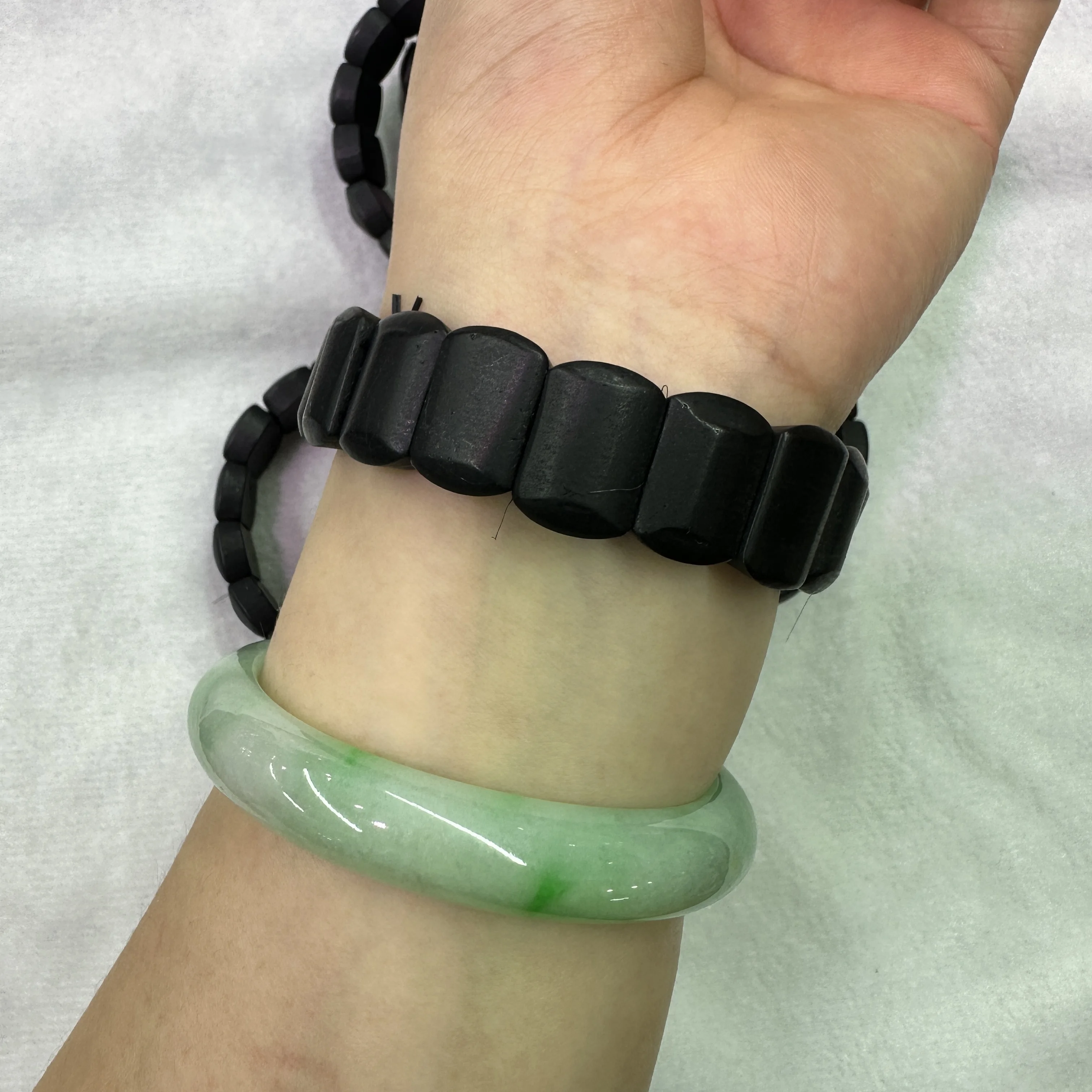 AAA Matte Black Tourmaline Stone Beads Bracelet Natural Energy Stone Bangle Gemstone Bracelet For Woman For Gift Wholesale ! 6