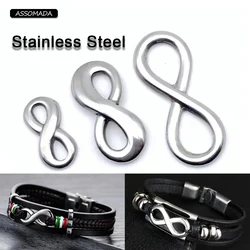 5pcs Stainless Steel Infinity Symbol Connectors Beads For Bracelet Necklace 8 Shape Infinite Charms Pendant DIY Jewelry Making