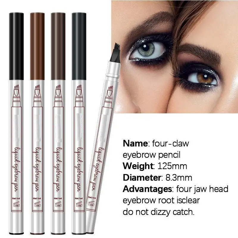 Extremely Fine 4 Head Eyebrow Marker Pencil Waterproof Microblading Tattoo Eyebrows Lasting Makeup Eyebrow Pencil