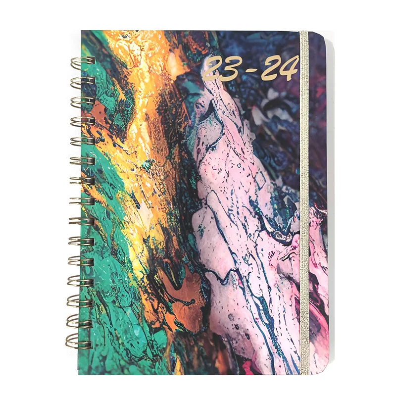 

23-24 Weekly Calendar Book Daily Planner Creative A5 Full English Coil Agenda Notebook Journals Stationery