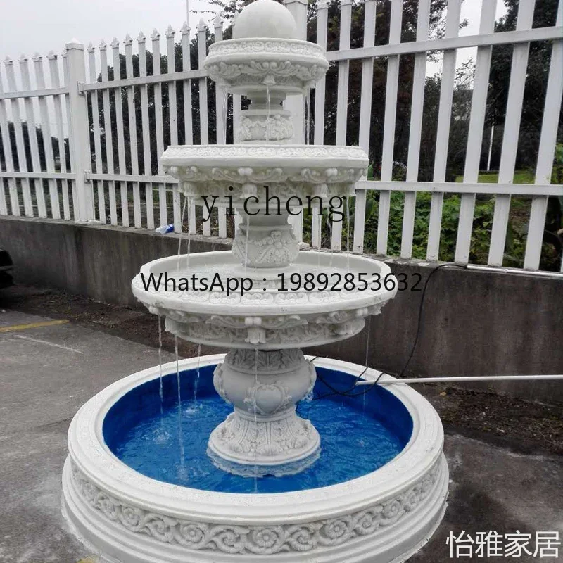 

BJ large flowing water fountain courtyard three-story water view villa garden fish pond landscape decoration ornament