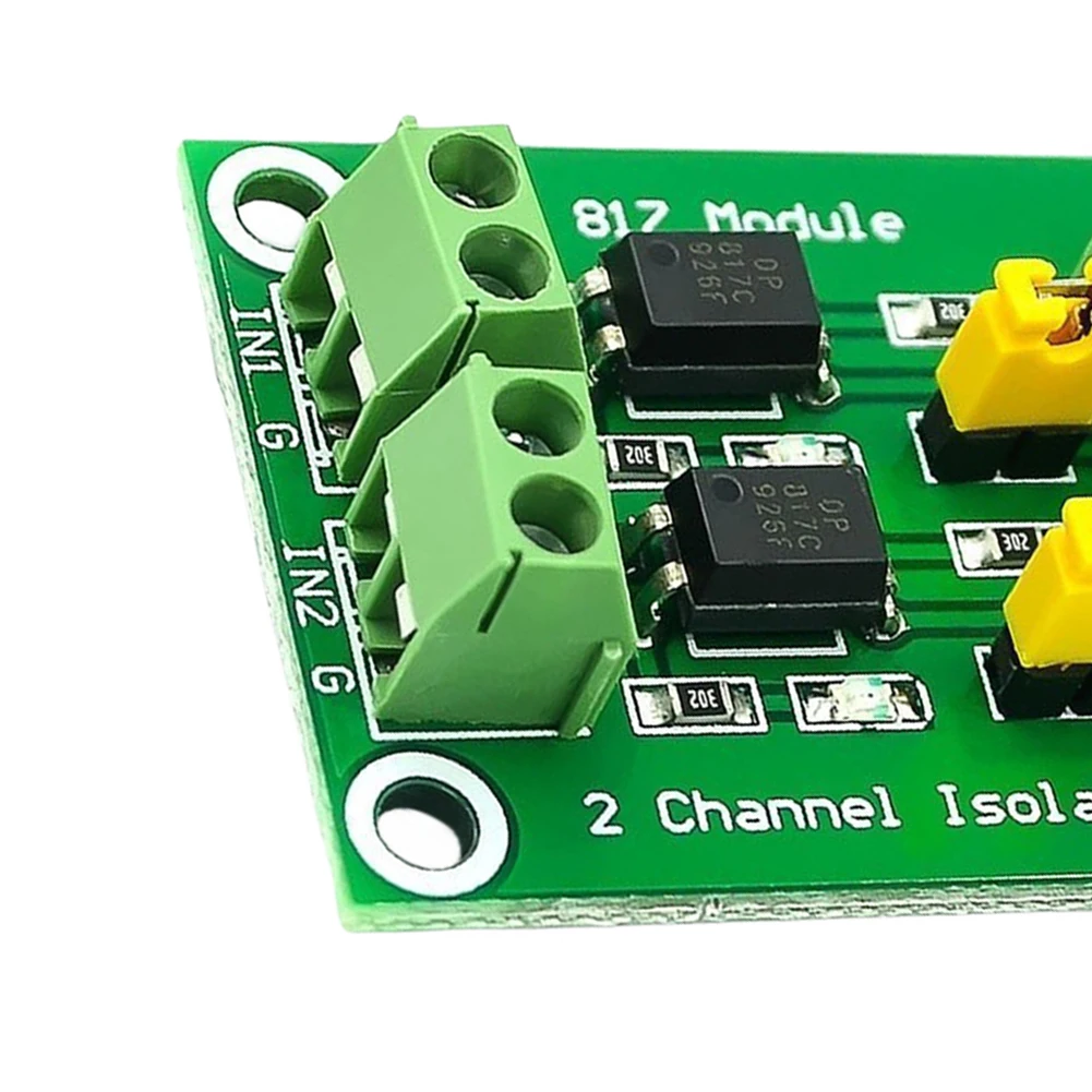 Placa de isolamento de optoacoplador pc817, módulo adaptador conversor de tensão, 2/4/8 canais, módulo de isolamento de optoacoplador, kits diy, 1-5 peças