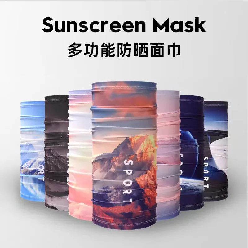 

Летняя солнцезащитная маска для мужчин, защита от ультрафиолета UPF50 + велосипедный чехол для шеи, защита шеи, многофункциональное полотенце для лица из ледяного шелка