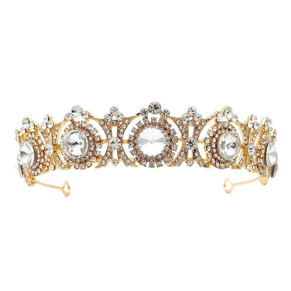 

Luxurious Tiara Bride The Crown Headpiece for Women Vintage Headdress Wedding Hair