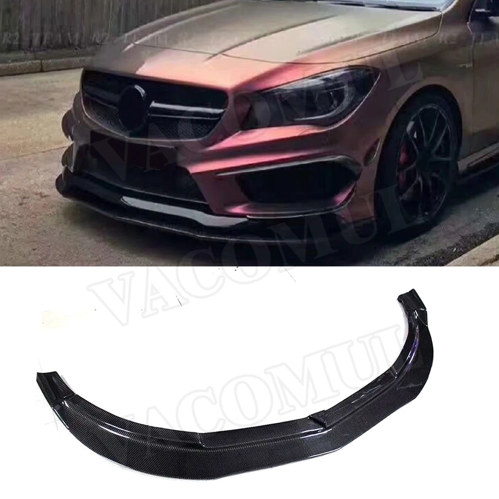 

VACOMUL For W117 CLA Class Car Racing Carbon Fiber Front Bumper Lip Spoiler for Mercedes Benz CLA200 CLA250 CLA45 AMG 2013 up