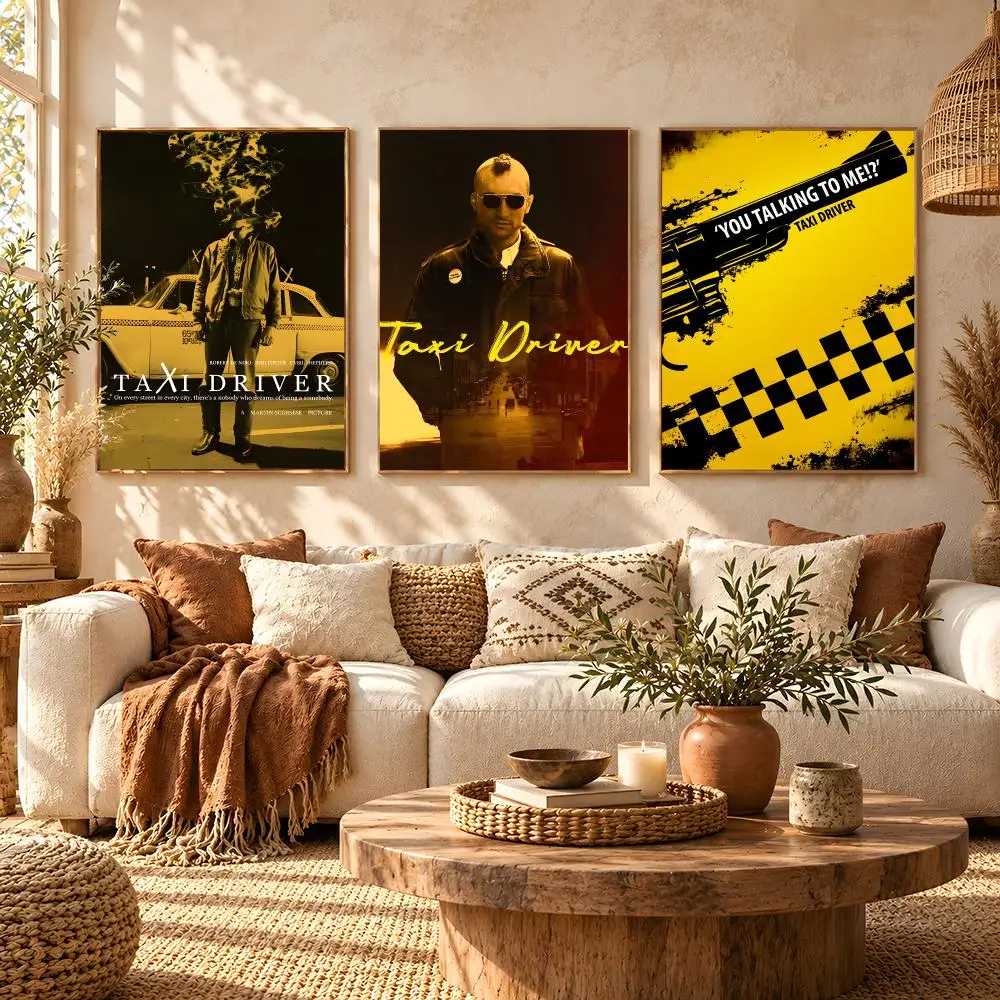 Movies T-Taxi Driver Poster HD Home Wall Stickers House hallway Living Room Bedroom Bar Office Decor Art Prints