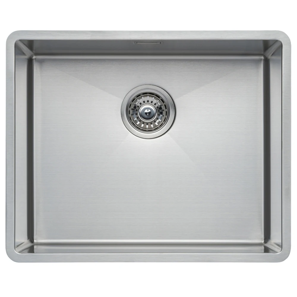 

Standard 304 Stainless Steel Single Bowl Rectangular Bottom Type Embedded Brushed Handmade Kitchen Sink