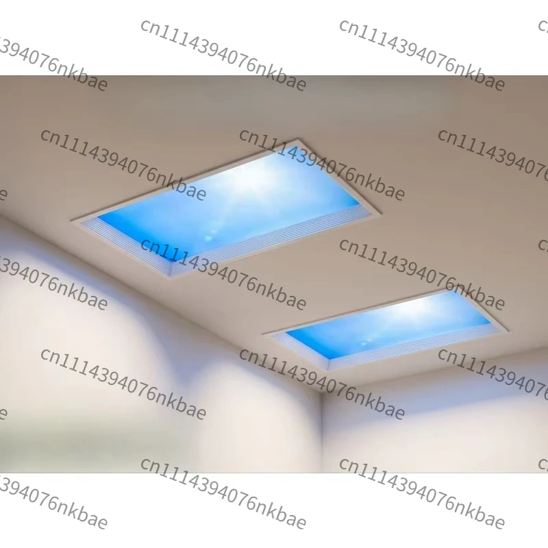 Modern Ultra Thin Acrylic LED Skylight Ceiling Light, Natural Blue Sky Effect for Living Room Bedroom Kitchen Home Decor