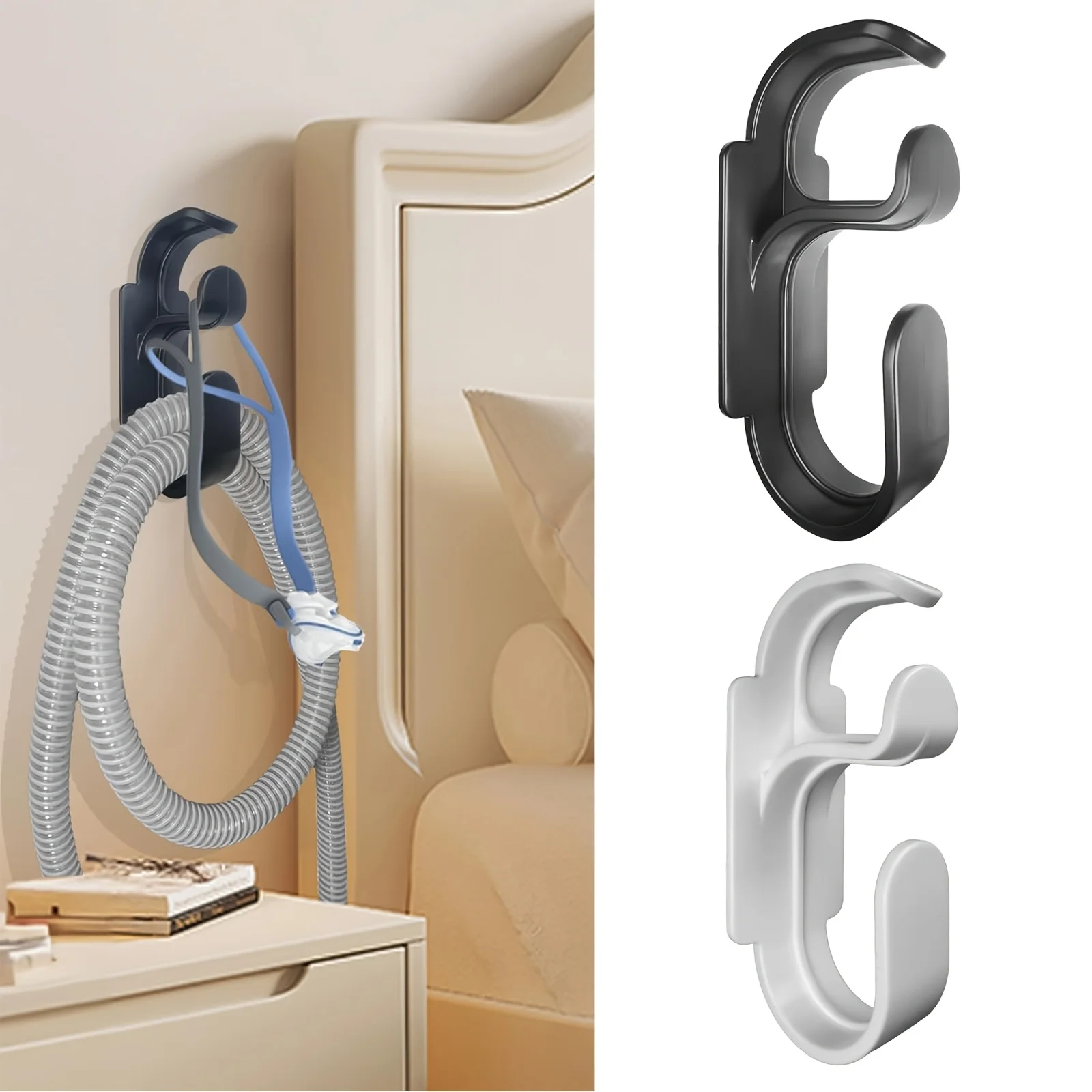 1/3PCS Adhesive Cpap Hose Hook Anti Skid Tangle Side Hose Headband Organizer Stable Hanger Utility Help Better Sleep Practical