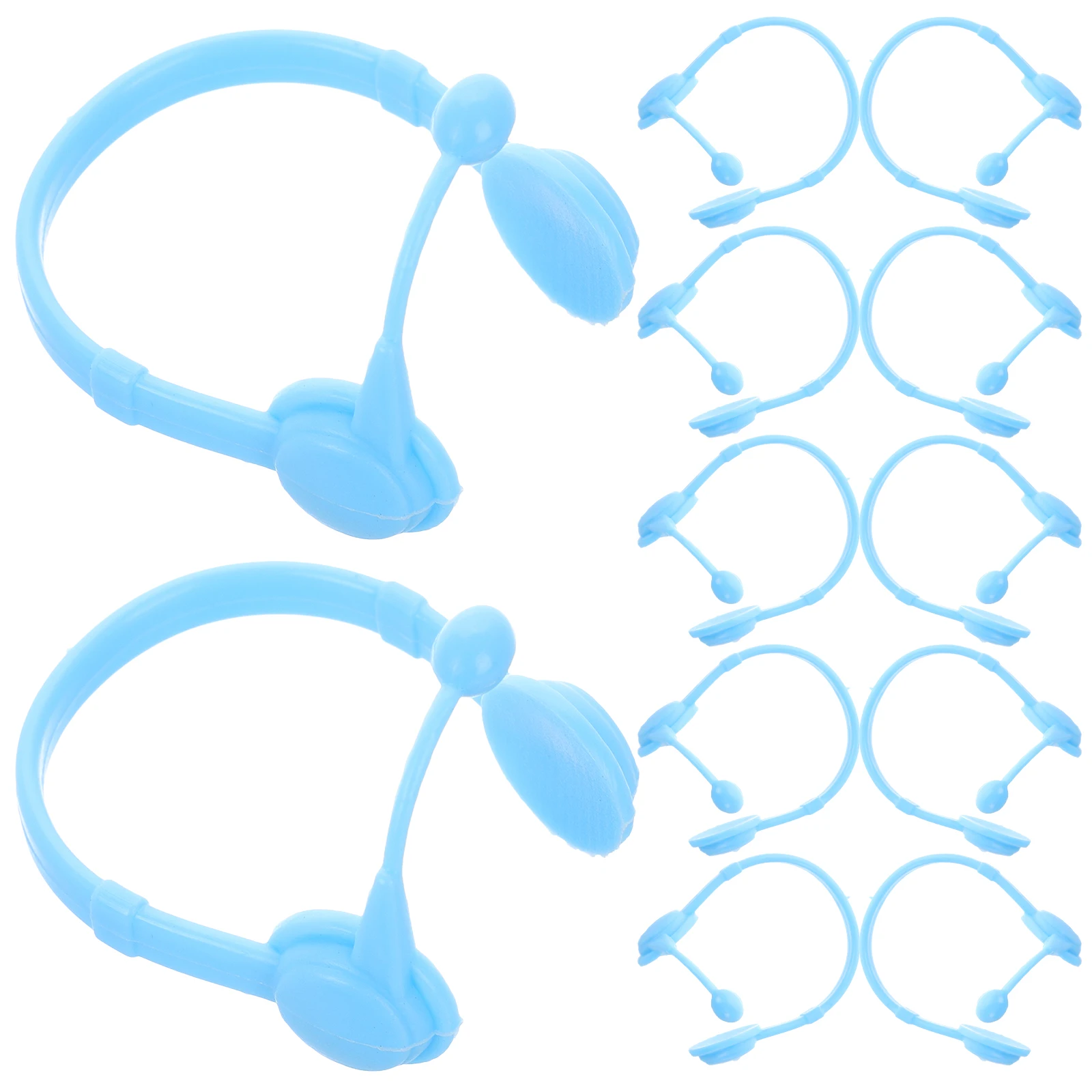 

20pcs Miniature Yellow Duck Headset Tiny Headphone Models For Diy Accessories Sturdy Plastic Cute Decoration