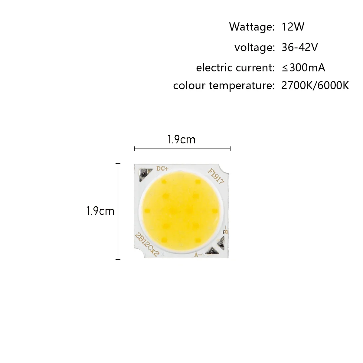 Jasność 12W/18W/24W/30W/36W 6000K+2700K LED COB Light Beads 36-42V 54-63V 72-84V 90-105V 90-96V LED lamp Bead LED Bulb Chip