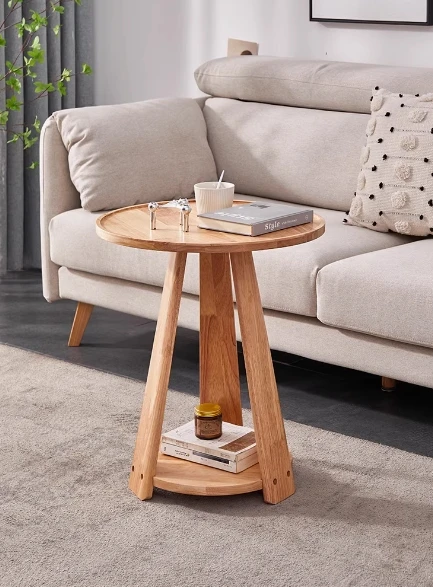 

Light luxury solid wood coffee table, side table, sofa, small coffee table, mini storage, small round table