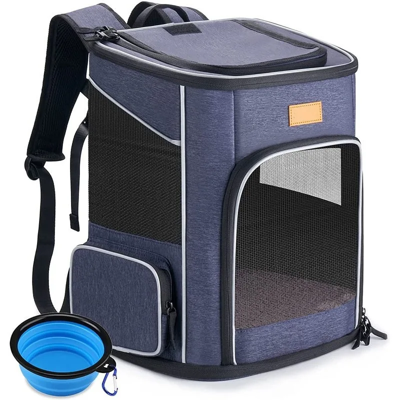 

Cat Backpack, breathable and foldable, with removable and washable pet mat, suitable for small and medium-sized cats and dogs