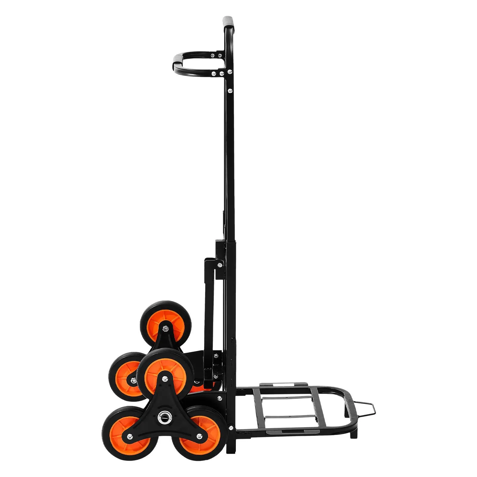 

Тележка для подъема по лестнице, грузоподъемность 220 фунтов, сверхпрочная складная тележка с телескопической ручкой, 6 колес и 2