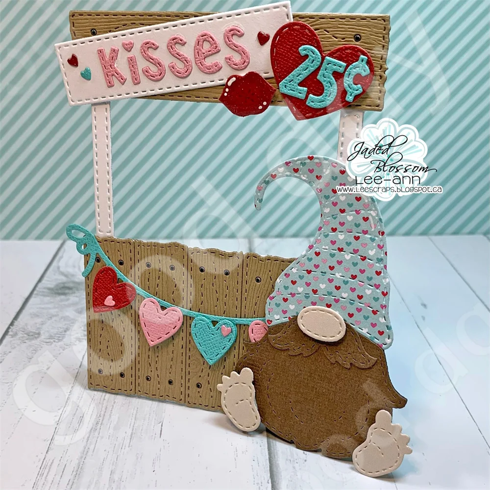 Kép 5: 2023 Új valentin Egynapi út Gnóm Adjungál Hópárduc Dugvány Csavarmenetvágó majd bélyegek scrapbook Zsebnaptár decoratie Dombornyomás Ajánló diy rty handmade