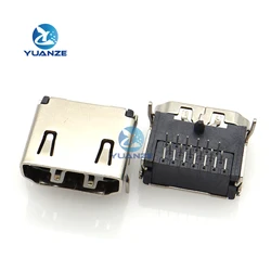 5PCS HDMI female socket/plug 19P female mount SMT Female head PCB interface in-line 90 degree HD 19PIN DIP 3-row pins