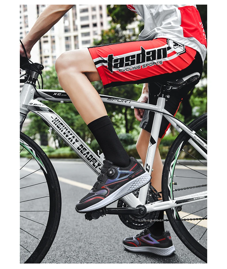 MTB-Fahrradschuhe für Herren, 2024, flacher Boden, Dirt Bike, Rennen, Bergschuhe, Fahrrad, Innenstollen, Sperrklampe, Trekking, Radfahren, Sneake – Detail 2