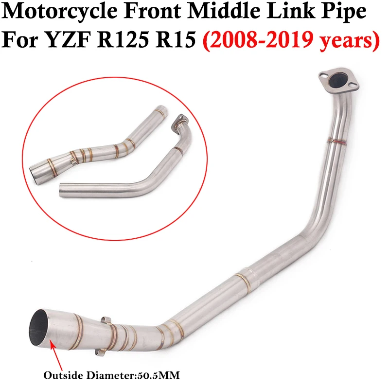 For YAMAHA YZF-R15 YZF R15 V3 R125 MT15 MT-15 2008 - 2019 Motorcycle Exhaust System Moto Escape Muffler Front Middle Link Pipe