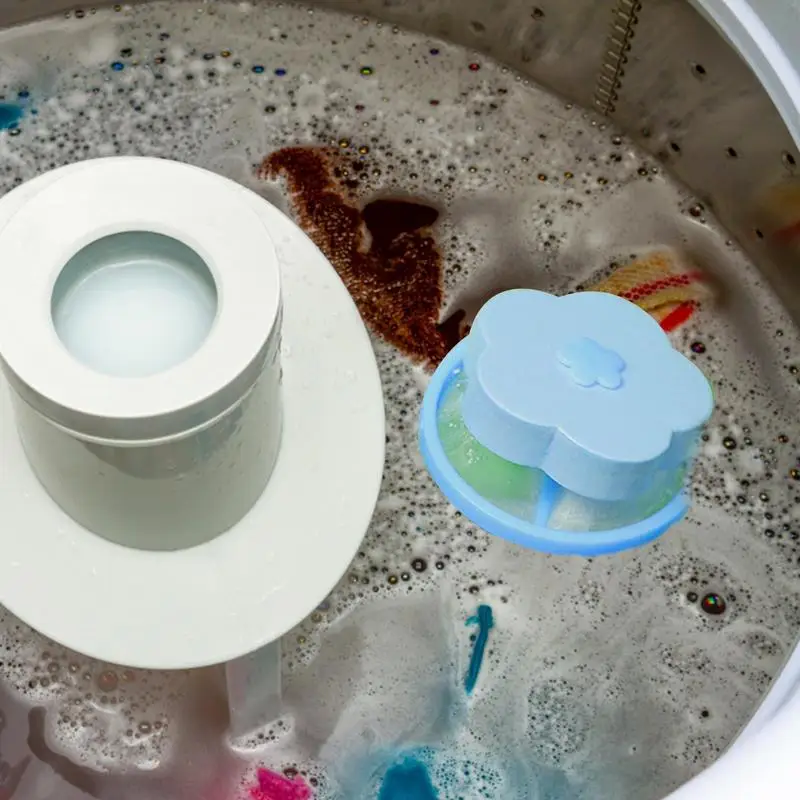 Washing Machine Hair Catcher Floating Lint Filter Net Cleaning Mesh Bag Reusable Hair Collector For Laundry Washing Machine