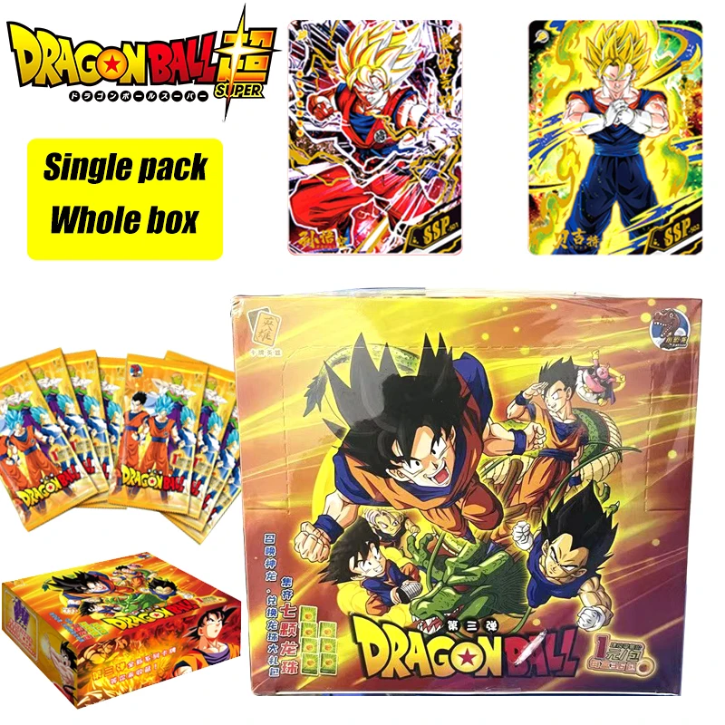 Little Dinosaur Dragon Ball Kakarotto Bejta Yonsei Single Pack Whole Box Rare Collection Card Christmas Birthday Gift Toys