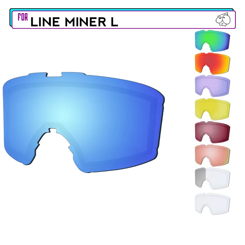 EZReplace Non-Polarized Polycarbonate Anti-fog Lens UV Protection for - Oakley Line Miner L OO7070 Snow Goggles in Full Color