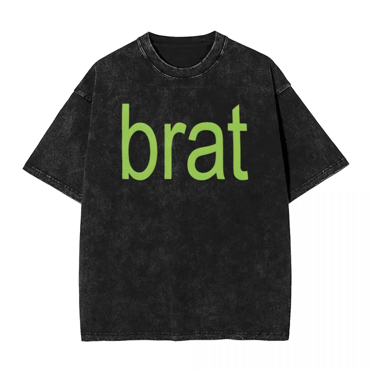 Brat Charli XCX Pop Music T Shirts Hip Hop Washed Cotton Oversize T-Shirts Fashion for Men Women Tops Streetwear Printed Tees