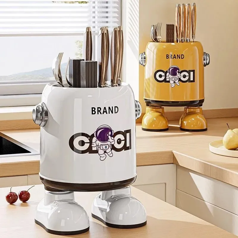 

Kitchen Knife Holder Storage Rack Cartoon Countertop Standing Multifunctional Knife Holder Chopstick Golder Storage Rack ZI231