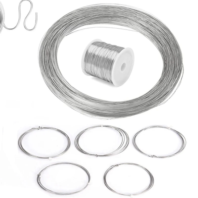 100-1 meter 304 Stainles Steel Soft/hard Steel Wire Diameter 0.02mm-3mm Single Strand Lashing Soft Iron Wire Rustproof