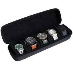 2/3/5 Slot EVA Watch Travel Case for Men Portable Single Watch Storage Box & Organizer for Wristwatches and Smart Watches