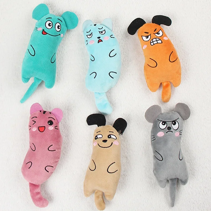 Catnip Mouse Toys Funny Interactive Plush Cat Toy for Cute Cats Teeth Grinding Catnip Toys for Kitten Chew Toys Pets Accessories