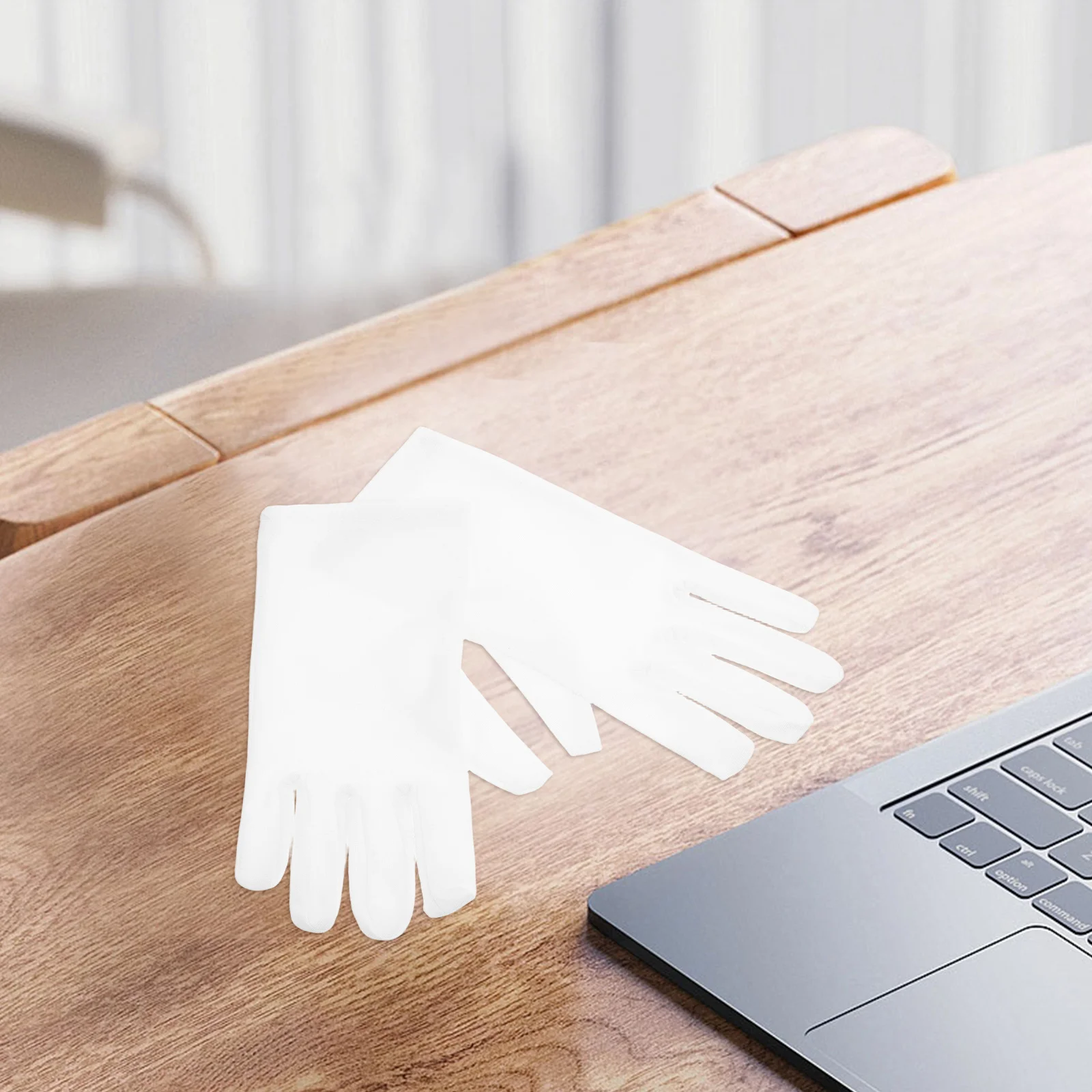 3 أزواج من قفازات آداب المجوهرات المرنة قسط دنة قفازات قابلة للتمدد لفحص المجوهرات معالجة العملات المعدنية للعناية بالصور #1