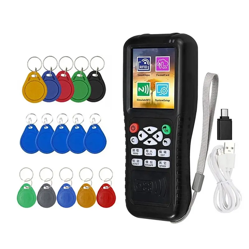 EVENTS DAY X100 RFID Smart Card Reader Writer +5XUID/CUID/T557 Keychain RFID Duplicator Programmer Encrypted ID IC Key Copie