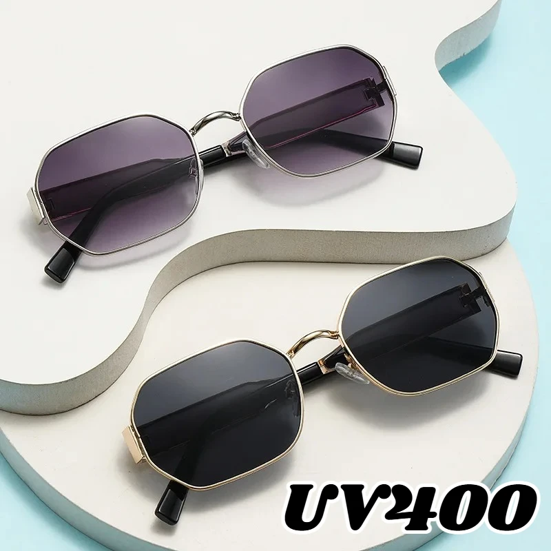 

Retro Polygonal Sunglasses Women's INS Style Small-Frame Wide-Leg UV-Protective Sun Glasses Trendy Street Style Shades