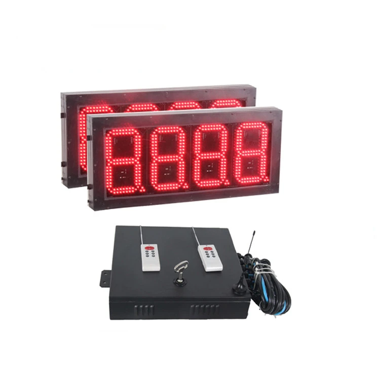 Waterproof Wireless LED Gas Price Digital Sign 8inch Red LED Display Board Price Gas Station LED Price Sign Board